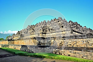 Buddist temple Borobudur complex in Yogjakarta in Java Indonesia