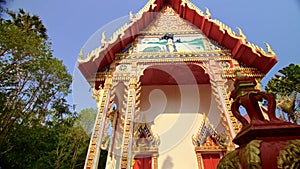 Buddist temple on island Koh Chang. Concept traditional history religion asia culture Buddha, buddhism wat architecture