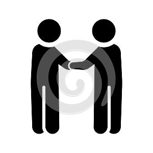 Buddy, companion, dost icon. Black vector graphics