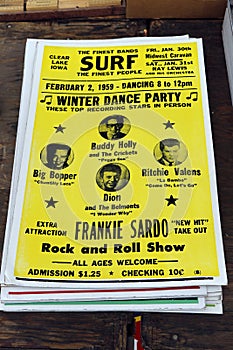 Buddy Holly and Friends Dance Party Poster Advertisement