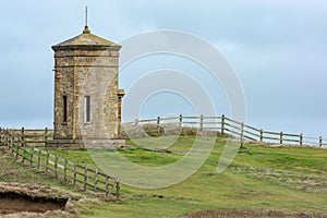 Compass Tower on the cliff top at Bude , Cornwall on August 15, 2013