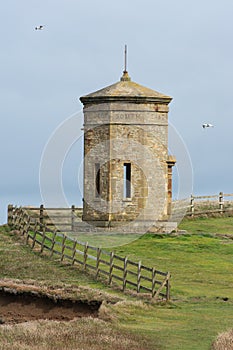 Compass Tower on the cliff top at Bude , Cornwall on August 15, 2013