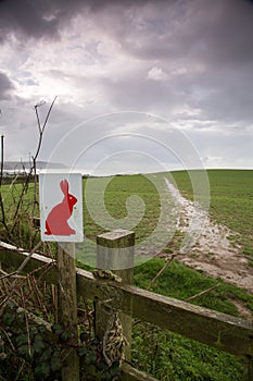 Bude fields in cornwall england UK