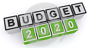 Budget 2020 word block