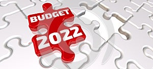 The budget of 2022. The inscription on the missing element of the puzzle