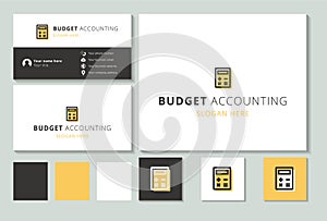 Budget Accounting logo brand business card. Branding book from business management icons collection. Creative Budget