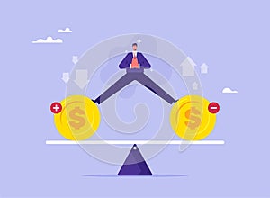 Budget balance or money management concept
