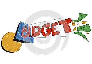 Budget Banking Expenses Planning Concept