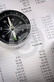 Budget and black compass