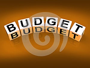 Budget Blocks Show Financial Planning and
