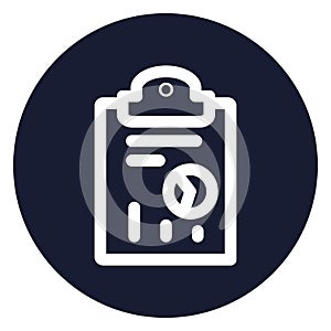 Budget, chart bold vector icon which can easily edit