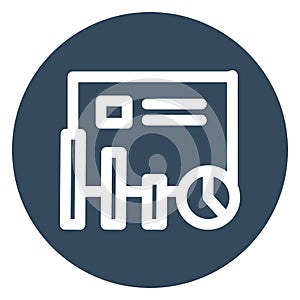 Budget, chart, bold vector icon which can easily edit