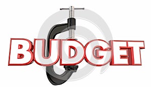 Budget Clamp Vice Squeezing Word Cut Reduce Spending