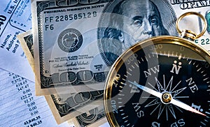 Budget, compass and money