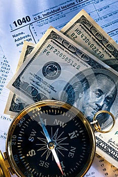 Budget, compass and money