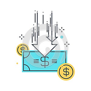 Budget cuts concept illustration