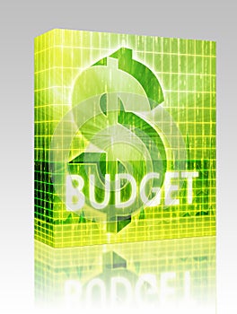 Budget Finance illustration box package