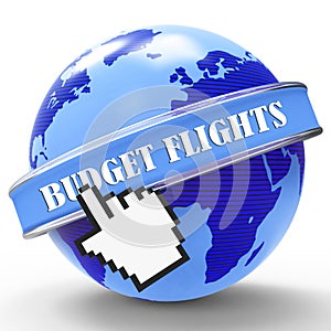 Budget Flights Shows Cut Price And Affordable