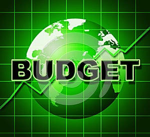 Budget Graph Means Costing Expenditure And Statistic