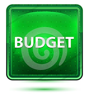 Budget Neon Light Green Square Button