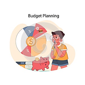 Budget Planning concept. Flat vector illustration