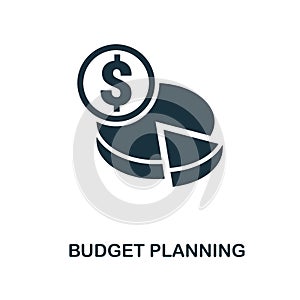 Budget Planning icon. Monochrome style design from smm icon collection. UI. Pixel perfect simple pictogram budget planning icon. W