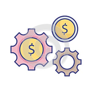 Budget set Vector Icon which can easily modify or edit