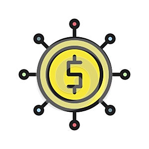 Budget Spending Icon Image.