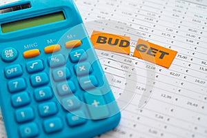 Budget table, expenses, revenues, budget cut.