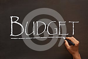 Budget Word On Blackboard