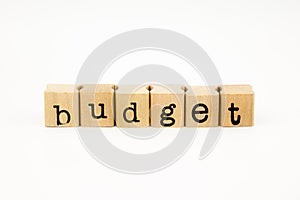 Budget wording isolate on white background