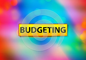 Budgeting Abstract Colorful Background Bokeh Design Illustration