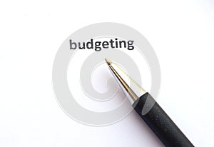 Budgeting with pen