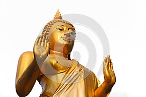 Budha statue, The attitude of persuading the relatives not to quarrel photo