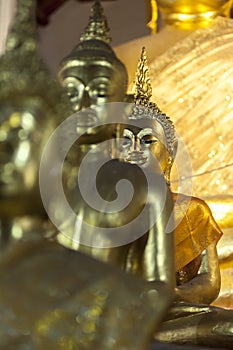 Budha statues in Thailand temple