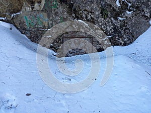 Budhism imprints on rocks in Ayubia National Park, Murree, Rawalpindi