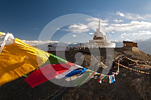 Budhist Shanti Stupa in Leh, Ladakh, India