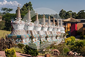 Budhist Stupas Khadro Ling Temple photo
