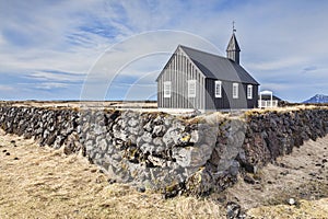 Budir Church Snaefellsnes Peninsula Iceland photo