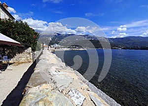Budva old town, budva montenegro, budva, for sightseeing, clouds sky, old streets, ruins of buildings, balkan communities, balkans
