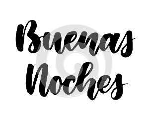 Buenas noches lettering photo