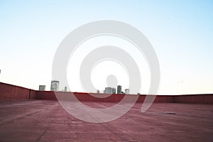 Buenos Aires, Argentina, Department in height and corporation in Puerto Madero and catalinas norte sunset with red