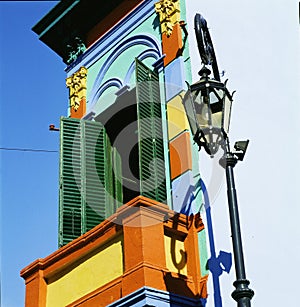 Buenos Aires Argentina -. - El Caminito. La Boca district, the ancient and colorfull houses of Caminito street