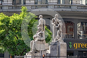 Roque Saenz Pena Monument at Plazoleta Ciriaco OrtÃÂ­z Square - Buenos Aires, Argentina