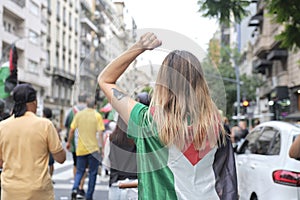 Argentina, demonstration in solidarity with Palestine, against Israel attack