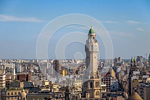 Buenos Aires City Legislature Tower and downtown aerial view - Buenos Aires, Argentina