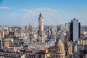 Buenos Aires City Legislature Tower and downtown aerial view - Buenos Aires, Argentina