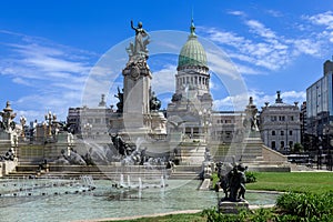 Buenos Aires, National Congress palace building in historic city center