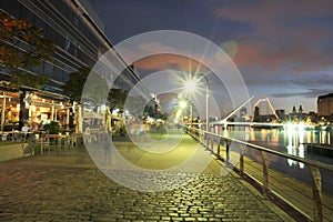 Buenos Aires Puerto Madero at night modern buildings and offices Argentina