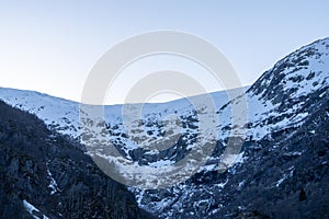 Buer Glacier in the Folgefonna National Park in Norway. A branch of the large Folgefonna glacier